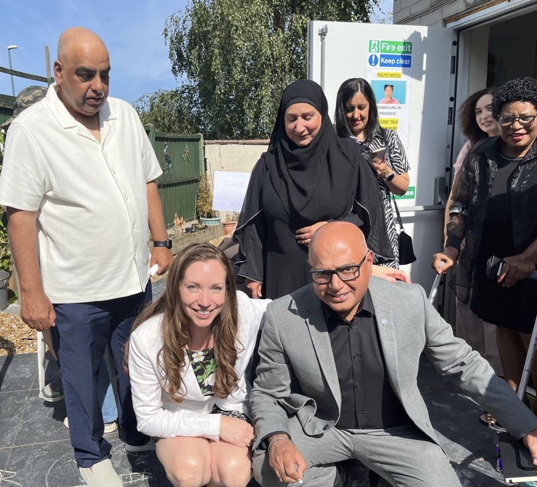 Visitors gathered outside Derby Women’s Centre